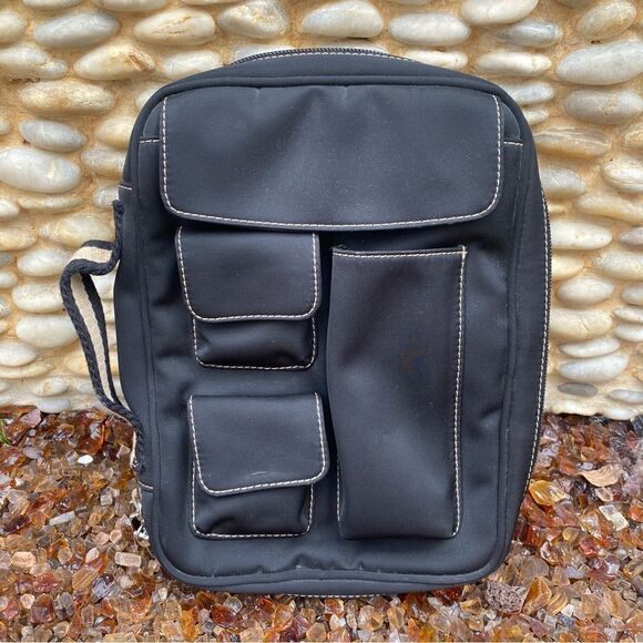 Levenger Black Heavy Duty Nylon Travel Case. EUC! - Picture 1 of 6